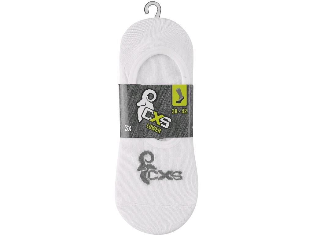 Ponožky CXS LOWER, ťapky, nízké, bílá, balení po 3 párech, vel. 39-42